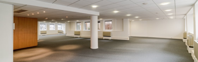 an image of an office with a suspended ceiling