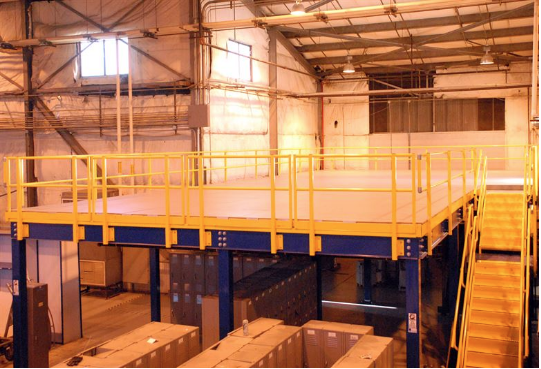 an image of mezzanine floor in a warehouse