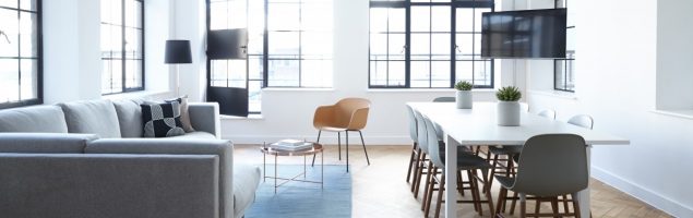 an image of parquet wood flooring in an office